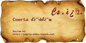 Cserta Ádám névjegykártya