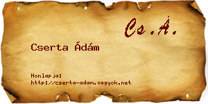 Cserta Ádám névjegykártya